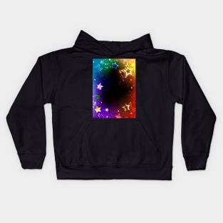 Rainbow Frame with Stars Kids Hoodie